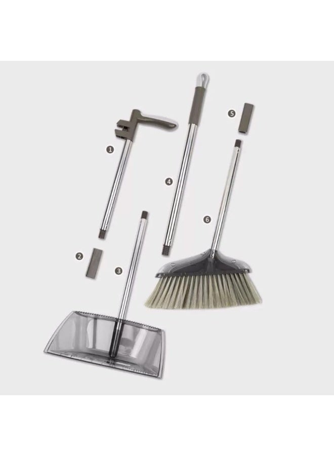 جاروف مع فرشة أكريليك شفاف – تصميم عصري متين بخامة قوية عالية الجودة – يد معدنية مقاومة للصدأ – للتنظيف اليومي السريع في المنزل والمكتب – ألوان متعددة - Image 2